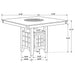 Gabriel 5 Pc Counter Height Dining Sets - U&U Home Budget Furniture (Carteret, NJ)