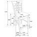 Gabriel 5 Pc Counter Height Dining Sets - U&U Home Budget Furniture (Carteret, NJ)
