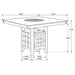 Gabriel Counter Height Dining Sets - U&U Home Budget Furniture (Carteret, NJ)