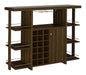 Evelio Bar Unit with Wine Bottle Storage Walnut - U&U Home Budget Furniture (Carteret, NJ)