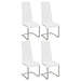 Montclair High Back Dining Chairs Black and Chrome (Set of 4) - U&U Home Budget Furniture (Carteret, NJ)