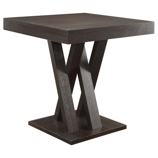 Freda Square Counter Height Table Cappuccino - U&U Home Budget Furniture (Carteret, NJ)
