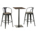 Cavalier 3-piece Square Bar Table Set Dark Elm and Black - U&U Home Budget Furniture (Carteret, NJ)
