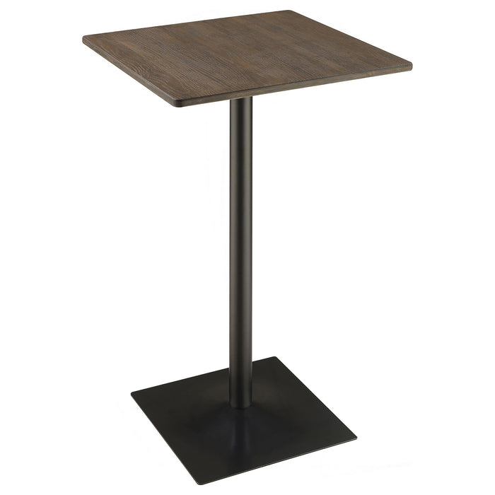 Cavalier 3-piece Square Bar Table Set Dark Elm and Black - U&U Home Budget Furniture (Carteret, NJ)