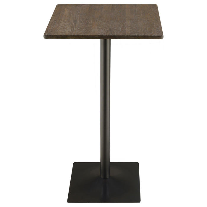 Cavalier 3-piece Square Bar Table Set Dark Elm and Black - U&U Home Budget Furniture (Carteret, NJ)