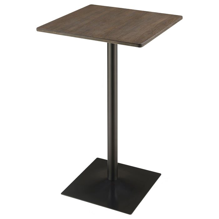 Cavalier 3-piece Square Bar Table Set Dark Elm and Black - U&U Home Budget Furniture (Carteret, NJ)