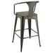 Cavalier 3-piece Square Bar Table Set Dark Elm and Black - U&U Home Budget Furniture (Carteret, NJ)