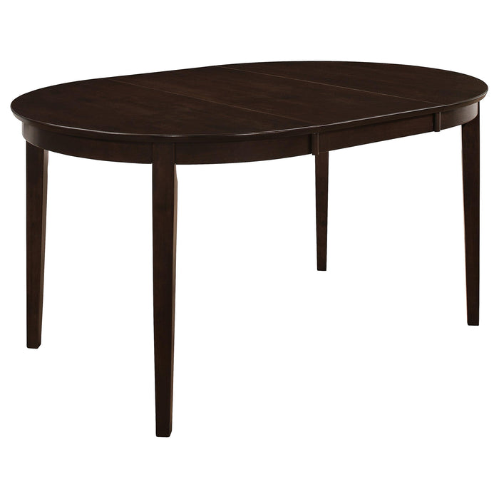 Gabriel 5-piece Extension Leaf Dining Table Set Cappuccino - U&U Home Budget Furniture (Carteret, NJ)