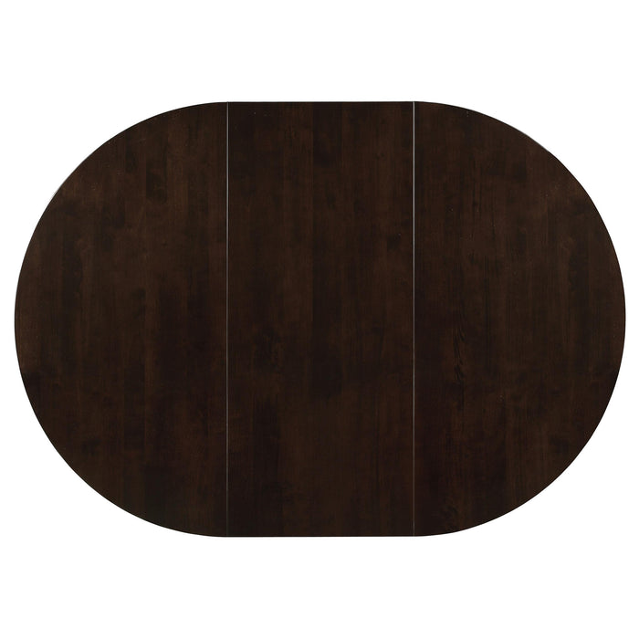Gabriel 5-piece Extension Leaf Dining Table Set Cappuccino - U&U Home Budget Furniture (Carteret, NJ)