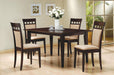 Gabriel 5-piece Rectangular 59-inch Closed Back Dining Set Cappuccino - U&U Home Budget Furniture (Carteret, NJ)