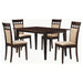 Gabriel 5-piece Rectangular 59-inch Closed Back Dining Set Cappuccino - U&U Home Budget Furniture (Carteret, NJ)