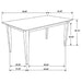 Gabriel 5-piece Rectangular 59-inch Closed Back Dining Set Cappuccino - U&U Home Budget Furniture (Carteret, NJ)