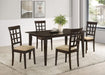 Gabriel 5-piece Rectangular 59-inch Dining Set Cappuccino - U&U Home Budget Furniture (Carteret, NJ)