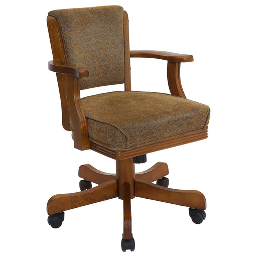 Mitchell Upholstered Game Chair Olive-brown and Amber - U&U Home Budget Furniture (Carteret, NJ)
