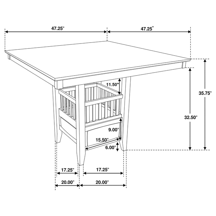 Jaden 5 Pc Counter Height Dining Sets - U&U Home Budget Furniture (Carteret, NJ)