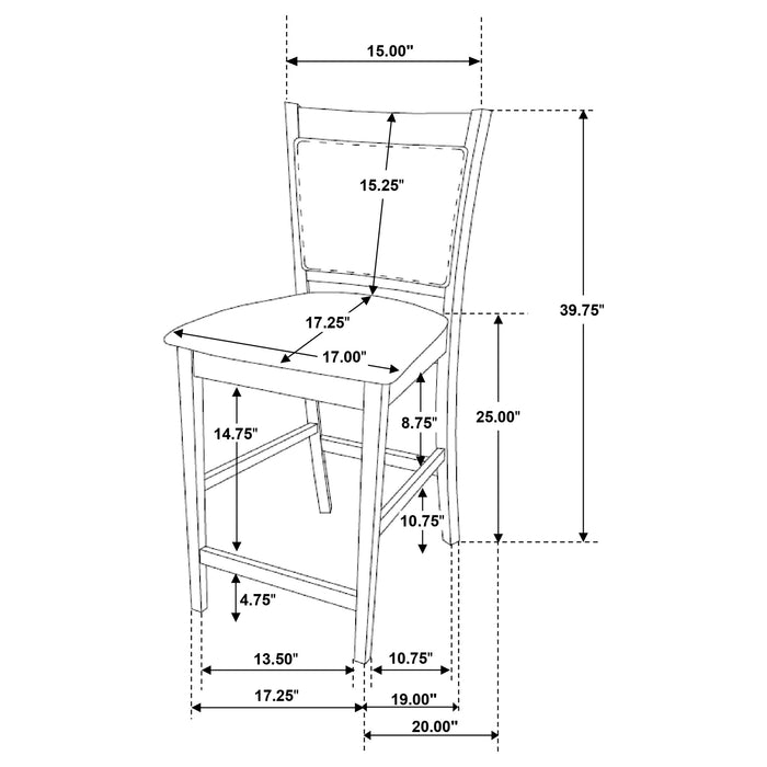 Jaden 5 Pc Counter Height Dining Sets - U&U Home Budget Furniture (Carteret, NJ)