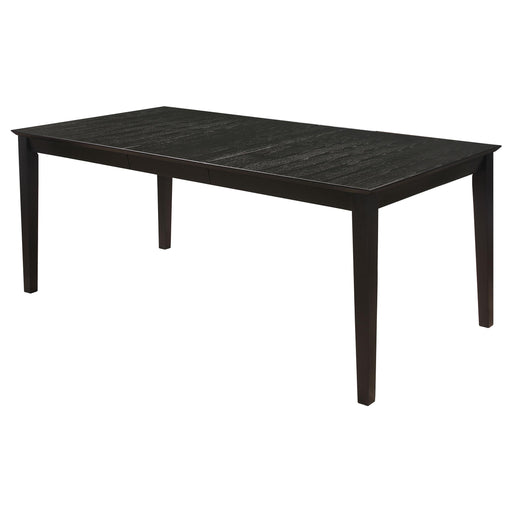 Louise Rectangular Dining Table with Extension Leaf Black - U&U Home Budget Furniture (Carteret, NJ)