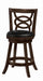 Calecita Swivel Counter Height Stools with Upholstered Seat Cappuccino (Set of 2) - U&U Home Budget Furniture (Carteret, NJ)
