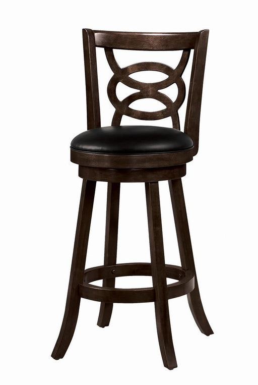 Calecita Swivel Bar Stools with Upholstered Seat Cappuccino (Set of 2) - U&U Home Budget Furniture (Carteret, NJ)