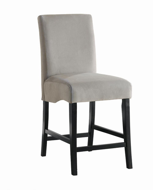 Stanton Upholstered Counter Height Chairs Grey and Black (Set of 2) - U&U Home Budget Furniture (Carteret, NJ)