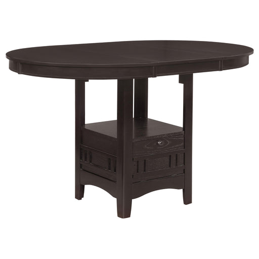 Lavon Oval Counter Height Table Espresso - U&U Home Budget Furniture (Carteret, NJ)