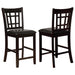 Lavon Upholstered Counter Height Stools Black and Espresso (Set of 2) - U&U Home Budget Furniture (Carteret, NJ)