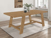 Sharon Rectangular Trestle Base Dining Table Blue and Brown - U&U Home Budget Furniture (Carteret, NJ)
