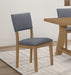 Sharon Open Back Padded Upholstered Dining Side Chair Blue and Brown (Set of 2) - U&U Home Budget Furniture (Carteret, NJ)