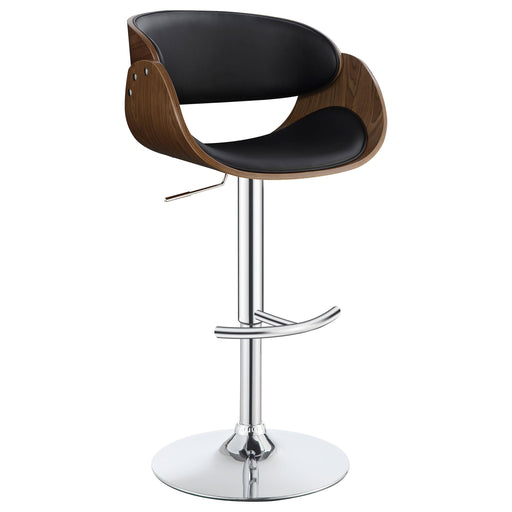 Dana Adjustable Bar Stool Black and Chrome - U&U Home Budget Furniture (Carteret, NJ)