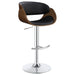 Dana Adjustable Bar Stool Black and Chrome - U&U Home Budget Furniture (Carteret, NJ)