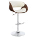 Dana Adjustable Bar Stool Ecru and Chrome - U&U Home Budget Furniture (Carteret, NJ)