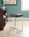 Gervase Square Counter Height Stool Black and Chrome - U&U Home Budget Furniture (Carteret, NJ)