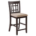 Lavon Lattice Back Counter Stools Tan and Espresso (Set of 2) - U&U Home Budget Furniture (Carteret, NJ)