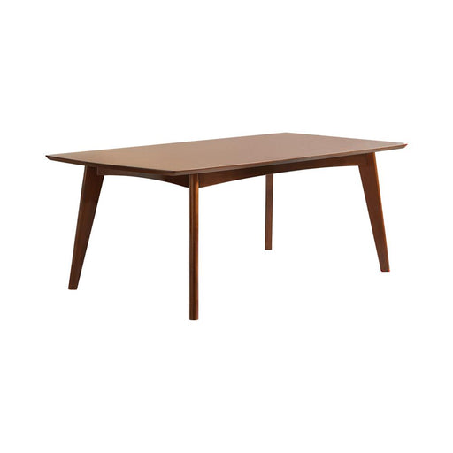 Malone Rectangular Dining Table Dark Walnut - U&U Home Budget Furniture (Carteret, NJ)