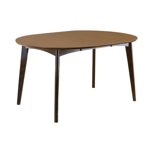 Jedda Oval Dining Table Dark Walnut - U&U Home Budget Furniture (Carteret, NJ)