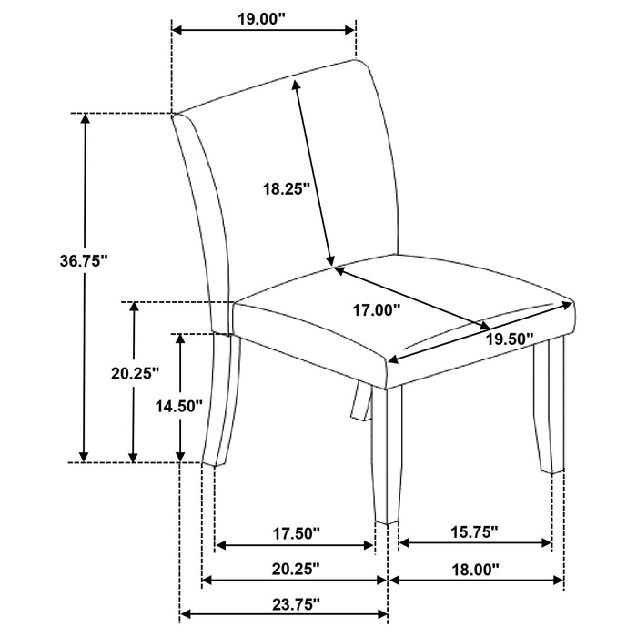 Cantley Side Chairs - U&U Home Budget Furniture (Carteret, NJ)