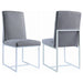 Mackinnon Upholstered Side Chairs Grey and Chrome (Set of 2) - U&U Home Budget Furniture (Carteret, NJ)