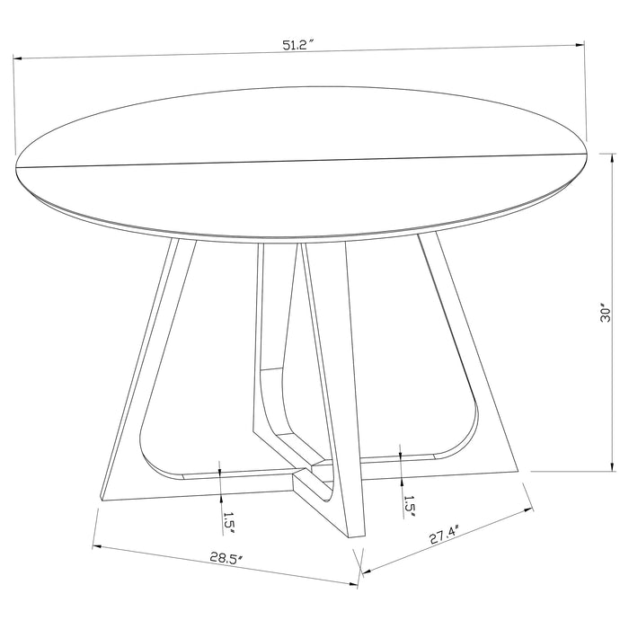 Gwynn Dining Table - U&U Home Budget Furniture (Carteret, NJ)