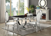 Antoine Rectangular Glass Top Dining Set Chrome - U&U Home Budget Furniture (Carteret, NJ)