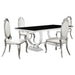 Antoine Rectangular Glass Top Dining Set Chrome - U&U Home Budget Furniture (Carteret, NJ)