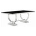 Antoine Rectangular Glass Top Dining Set Chrome - U&U Home Budget Furniture (Carteret, NJ)