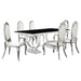 Antoine Rectangular Glass Top Dining Set Chrome - U&U Home Budget Furniture (Carteret, NJ)