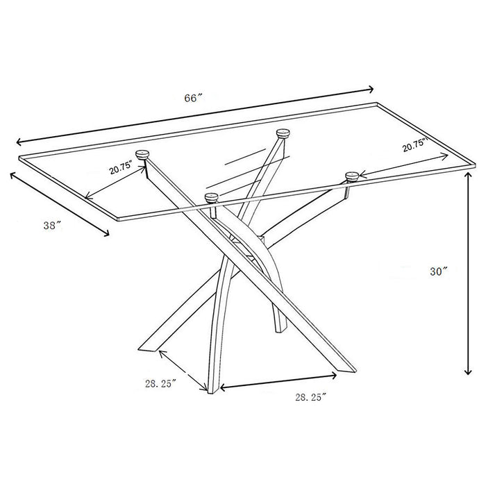 Carmelo 5 Pc Dining Sets - U&U Home Budget Furniture (Carteret, NJ)