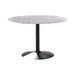 Bartole Round Dining Table White and Matte Black - U&U Home Budget Furniture (Carteret, NJ)