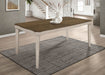 Ronnie Starburst Dining Table Nutmeg and Rustic Cream - U&U Home Budget Furniture (Carteret, NJ)
