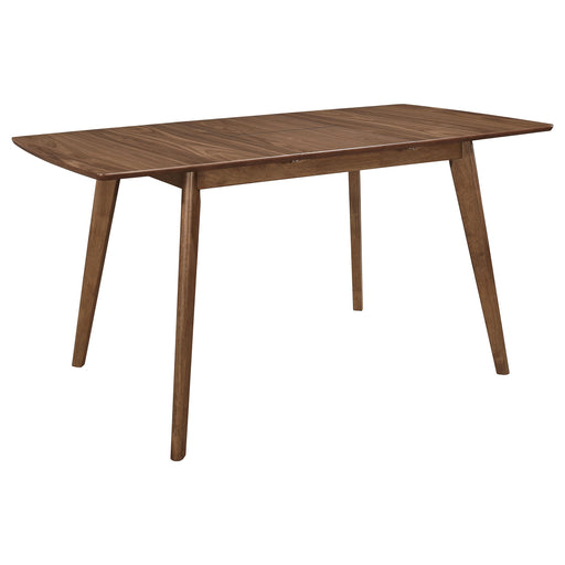 Alfredo Rectangular Dining Table Natural Walnut - U&U Home Budget Furniture (Carteret, NJ)