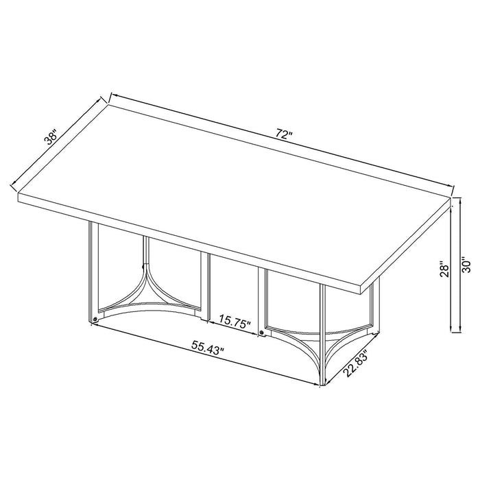 Sterling Dining Table - U&U Home Budget Furniture (Carteret, NJ)