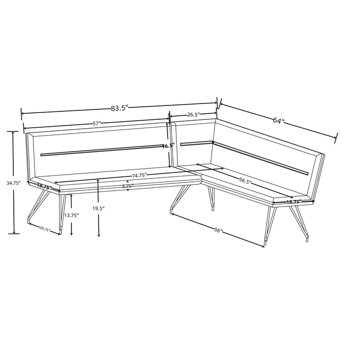 Dodson Bench - U&U Home Budget Furniture (Carteret, NJ)