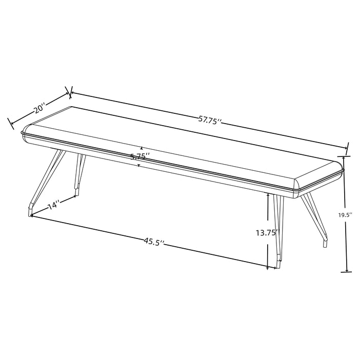 Dodson Bench - U&U Home Budget Furniture (Carteret, NJ)
