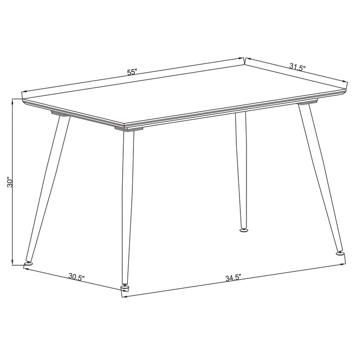 Dennison 5 Pc Dining Set - U&U Home Budget Furniture (Carteret, NJ)
